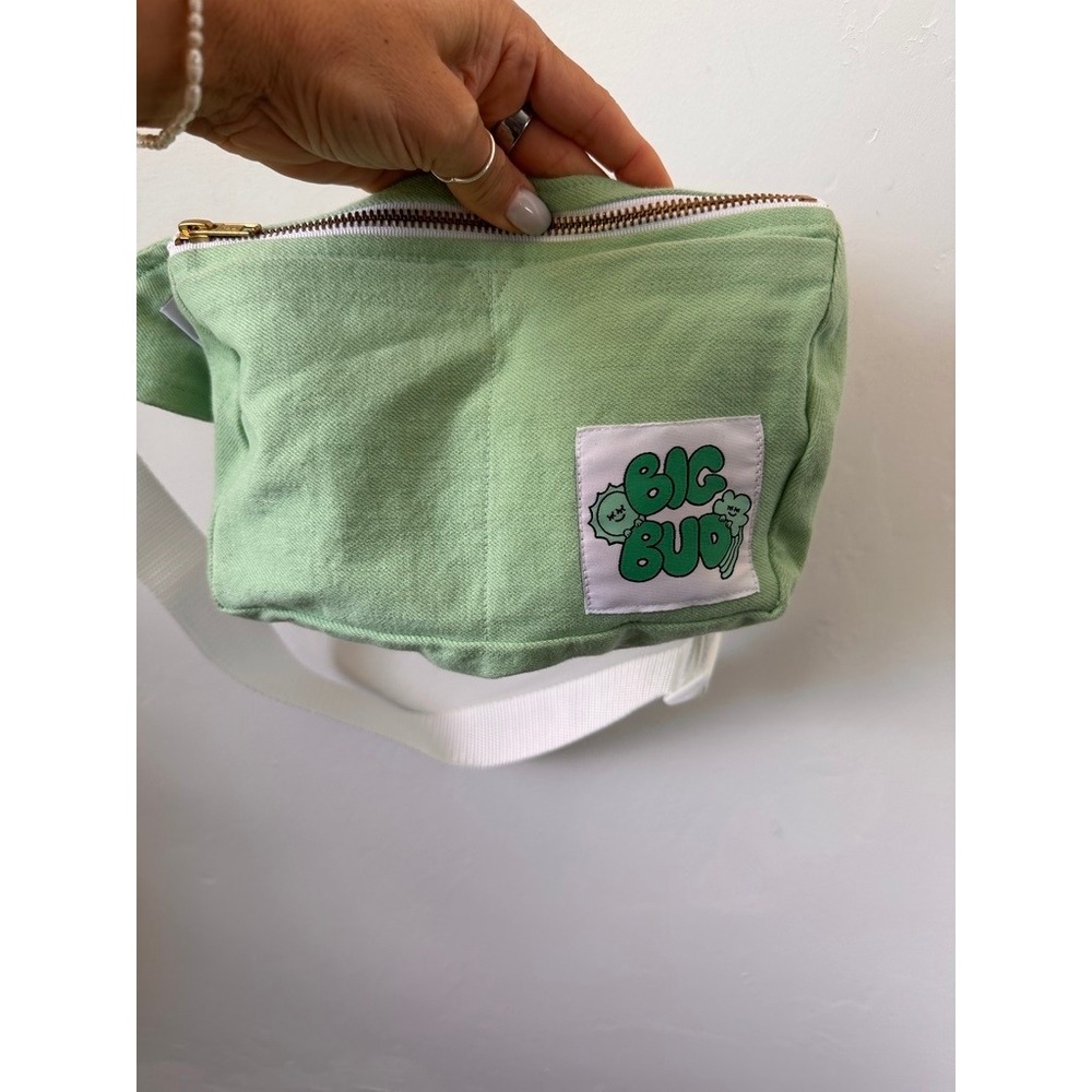 Big Bud Press Fanny Pack Women OS Green Cotton Twill Waist Bag Made in LA